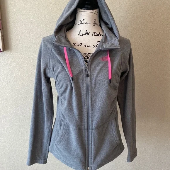 The North Face gray zipup fleece sweatshirt - Picture 1 of 7